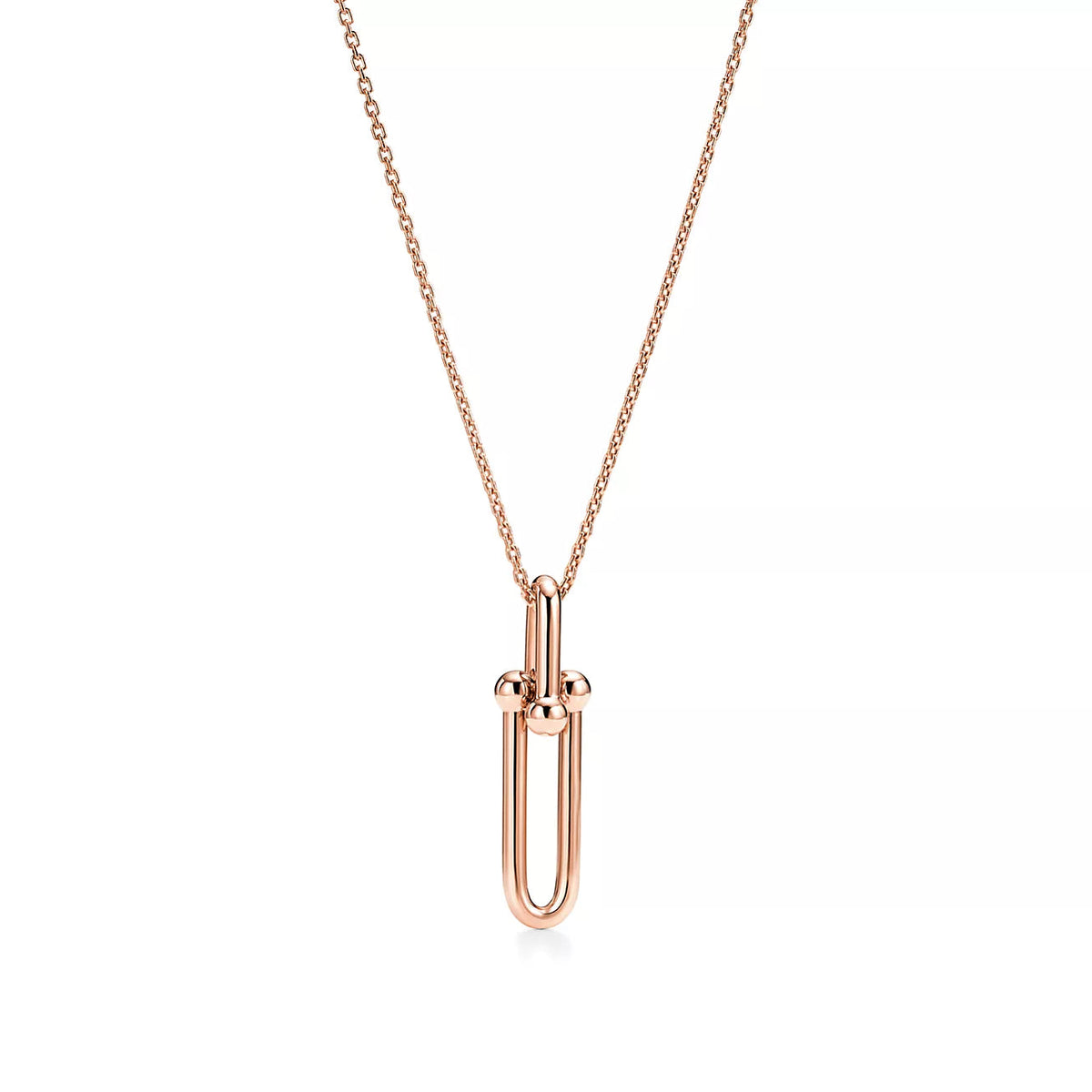 [Hildren Jewelry]HARDWEAR DROP DOUBLE LINK PEDANT NECKLACE