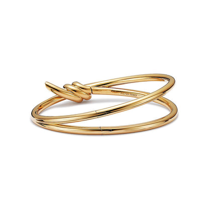 [Hildren Jewelry]KNOT DOUBLE ROW GOLD BRACELET