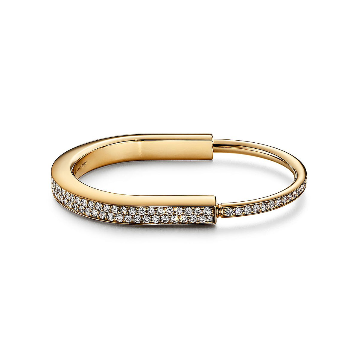 [Hildren Jewelry]LOCK BRACELET DIAMOND PAVED