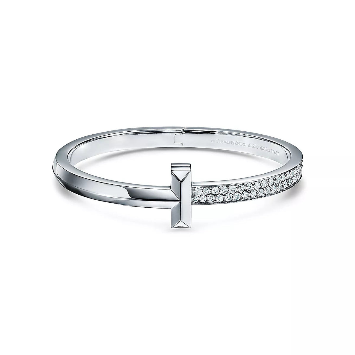 [Hildren Jewelry]WIDE DIAMONDS HINGED BANGLE