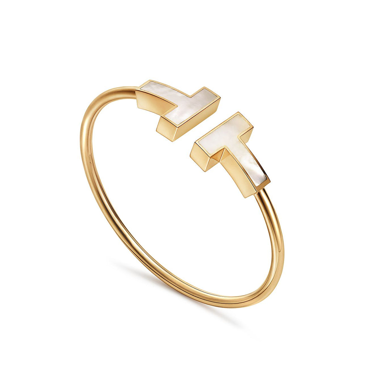 [Hildren Jewelry]T WIDE MOP OPEN BRACELET