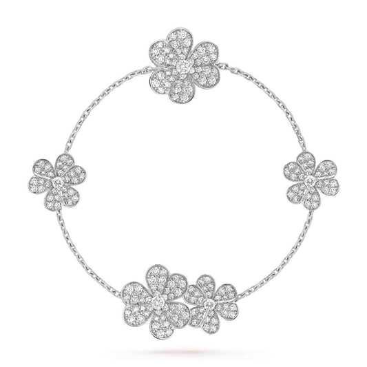 [⭐Hildren Jewelry]FRIVOLE SILVER 5 FLOWERS BRACELET