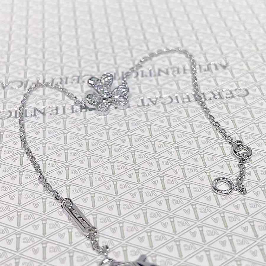 [⭐Hildren Jewelry]FRIVOLE SILVER FLOWER DIAMOND BRACELET