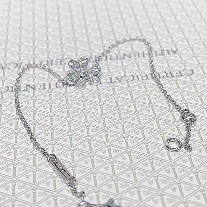 [⭐Hildren Jewelry]FRIVOLE SILVER FLOWER DIAMOND BRACELET