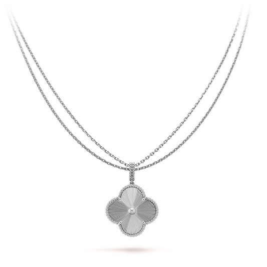 [⭐Hildren Jewelry]CLOVER 25MM SILVER BIG CLOVER NECKLACE