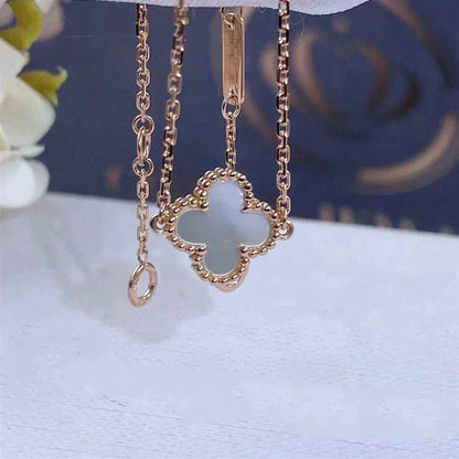 [⭐Hildren Jewelry]CLOVER WHITE MOP SINGLE FLOWER BRACELET