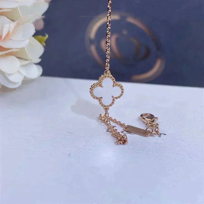 [⭐Hildren Jewelry]CLOVER WHITE MOP SINGLE FLOWER BRACELET