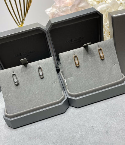 [⭐Hildren Jewelry]MOVE UNO SMALL 1 DIAMOND EARRINGS