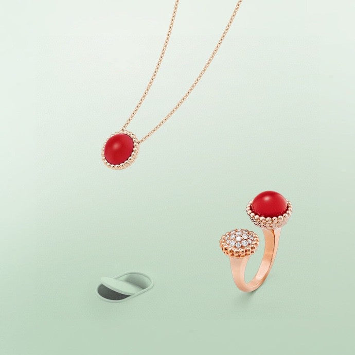 [⭐Hildren Jewelry]PERLEE COULEURS DIAMOND ROSE GOLD BETWEEN THE FINGER RING