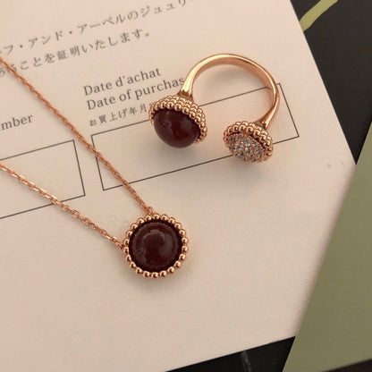 [⭐Hildren Jewelry]PERLEE COULEURS DIAMOND ROSE GOLD BETWEEN THE FINGER RING