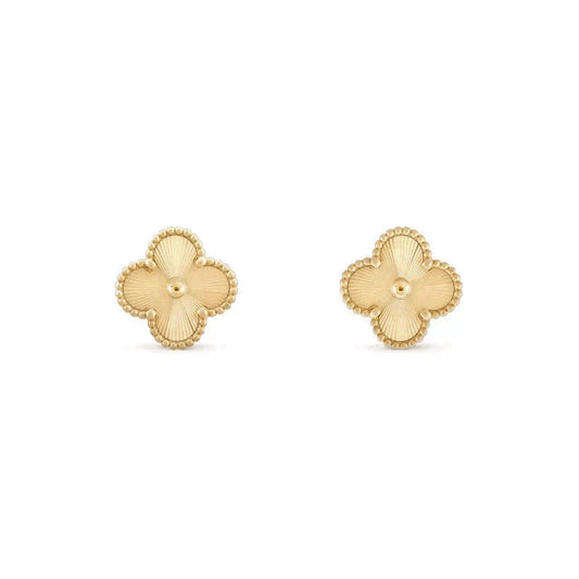 [⭐Hildren Jewelry]CLOVER MEDIUM 1 MOTIFS LASER EARRINGS
