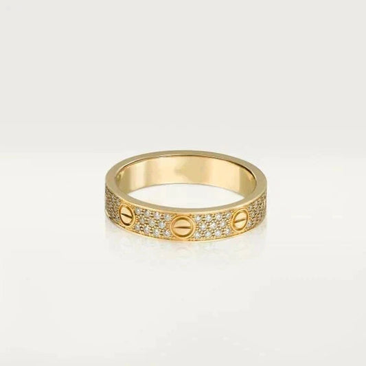[⭐Hildren Jewelry]LOVE RING 3.6MM DIAMOND PAVED